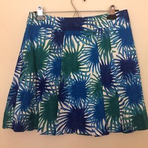 Plenty by Tracy Reese turquoise palm leaf skirt 8
